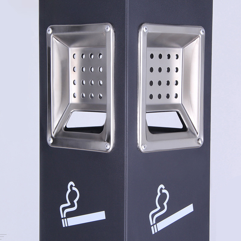 端固 立式烟灰柱户外垃圾桶 圆形镜光/个高清大图