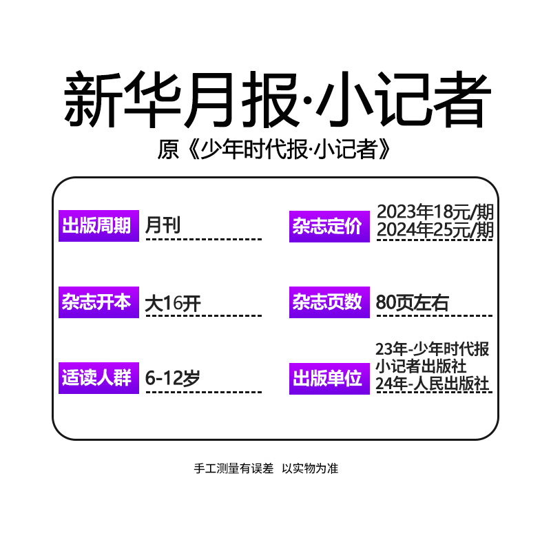 1[全年订阅]2024年1-12月 [正版]商界少年+月报小记者2024年-2025年1-12月全年订阅 起订月任选 9高清大图