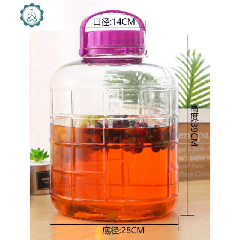 加厚玻璃泡酒瓶带龙头10斤酿酒瓶浸酒坛子酒缸玻璃瓶