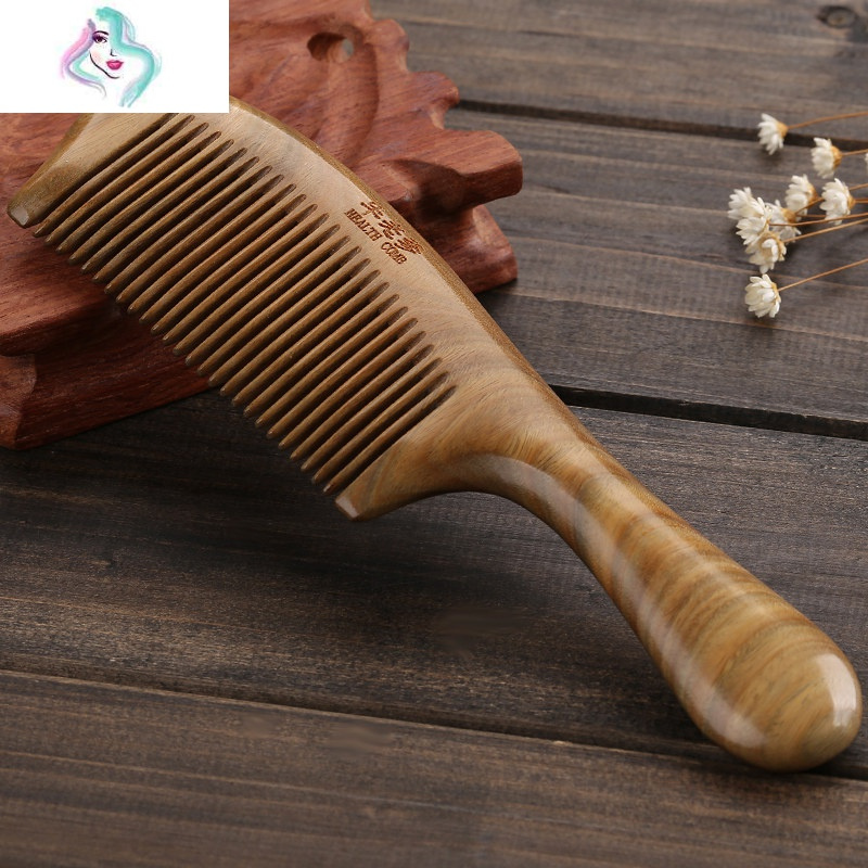 绿檀木檀香脱发木头梳子女士专用长发天然正品按摩梳子