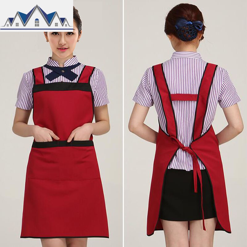 女围裙印字定制logo棉韩版时尚可爱厨房做饭餐厅放油防水工作服 三维工匠高清大图