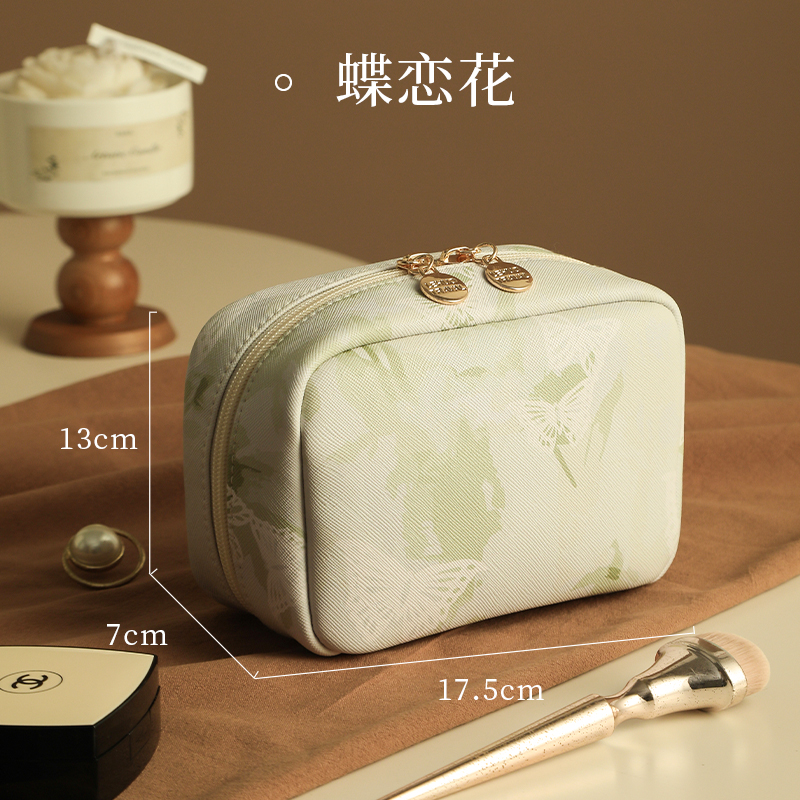 化妆包女2025新款便携式化妆品收纳小包分区小型手拿轻便补妆1085 蝶恋花