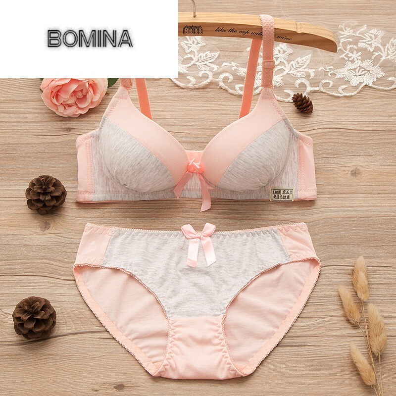 波迷娜bomina少女文胸套装18岁高中生内衣内裤19女生20女孩小胸罩无