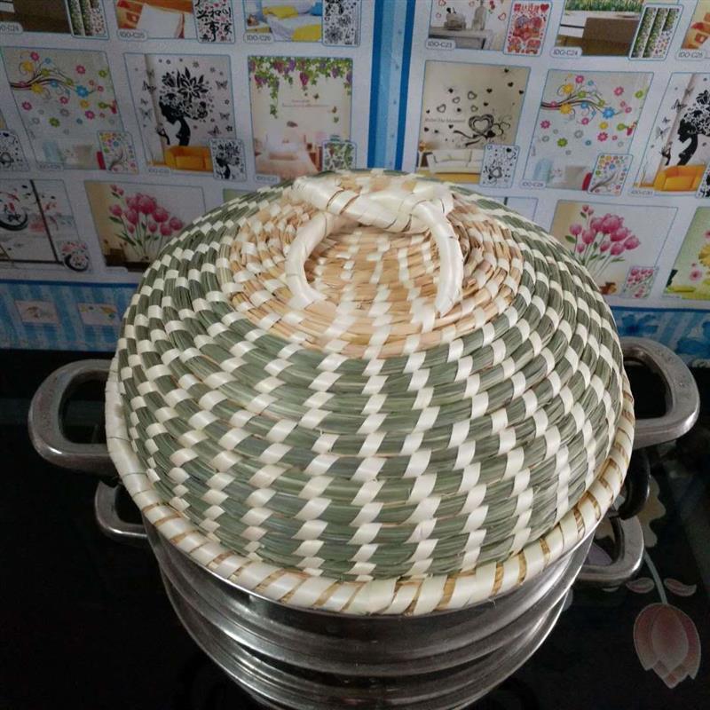 手工草编锅盖蒸笼盖蒸锅盖铁锅炒锅铝锅多星锅锅锅盖|32cm