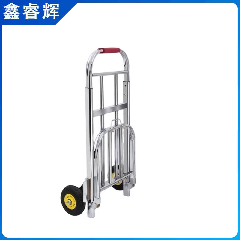 鑫睿辉 不锈钢小拉车行李车 13cm橡胶轮 台高清大图