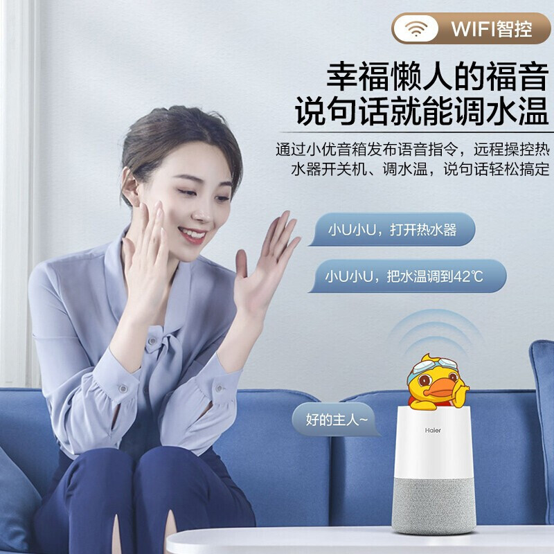 Leader海尔智家出品空气能电热水器300升空气源热泵热水器一级能效节能省电WIFI智控智尚A9-带电辅-300升
