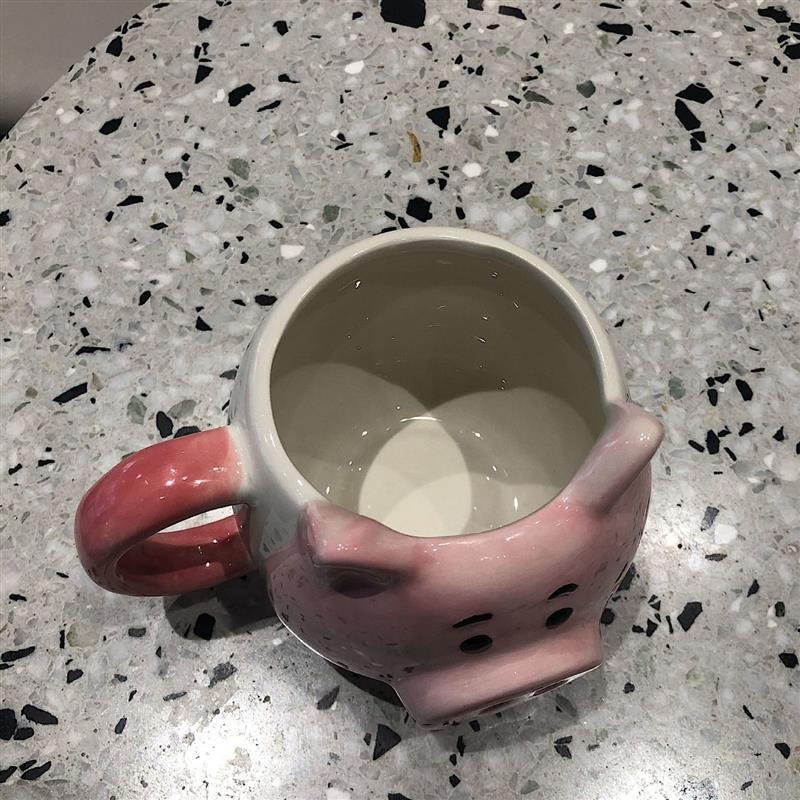 ins猪猪马克杯同款猪脸陶瓷杯猪头咖啡杯少女可爱水杯