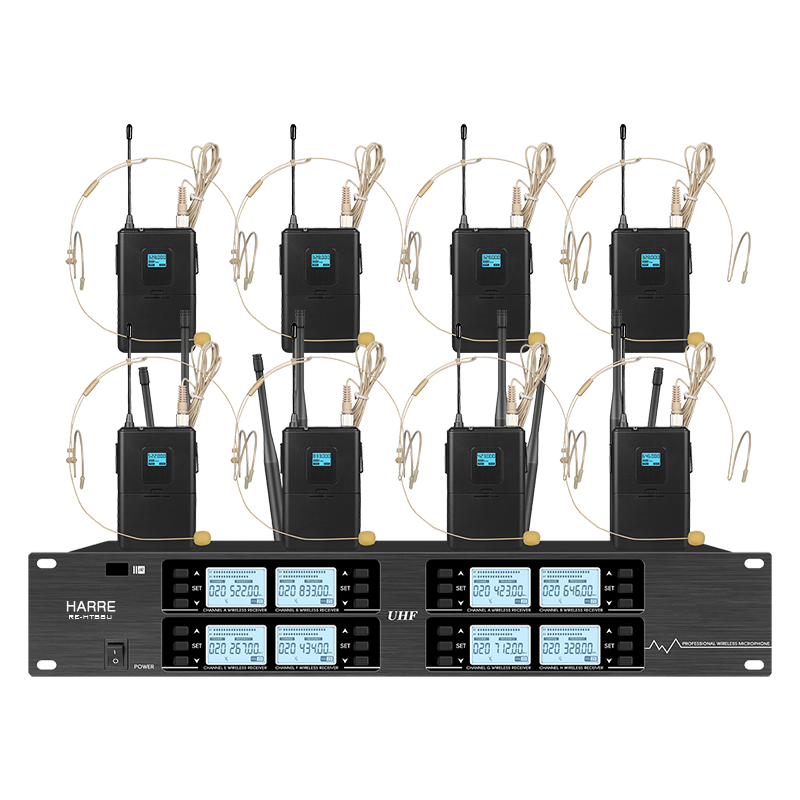 一拖八无线头戴话筒 HARRE WF-F248T