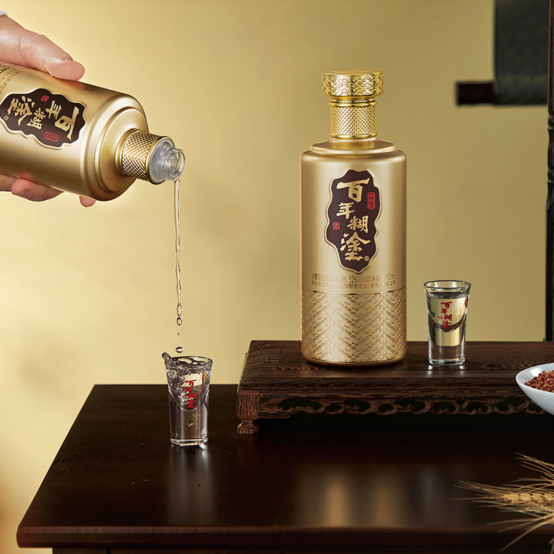 百年糊涂 金世纪 浓香型白酒 茅台镇酿造 52度 500ml*6瓶 整箱装