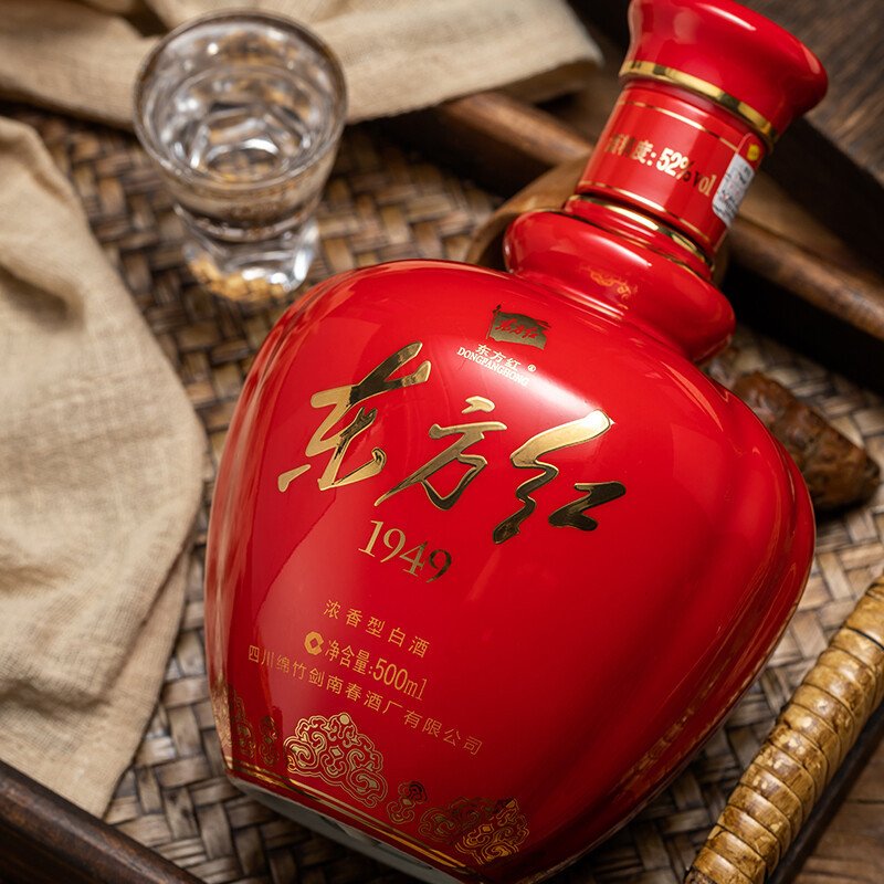 剑南春东方红1949 浓香型白酒 52度 500mL 1瓶