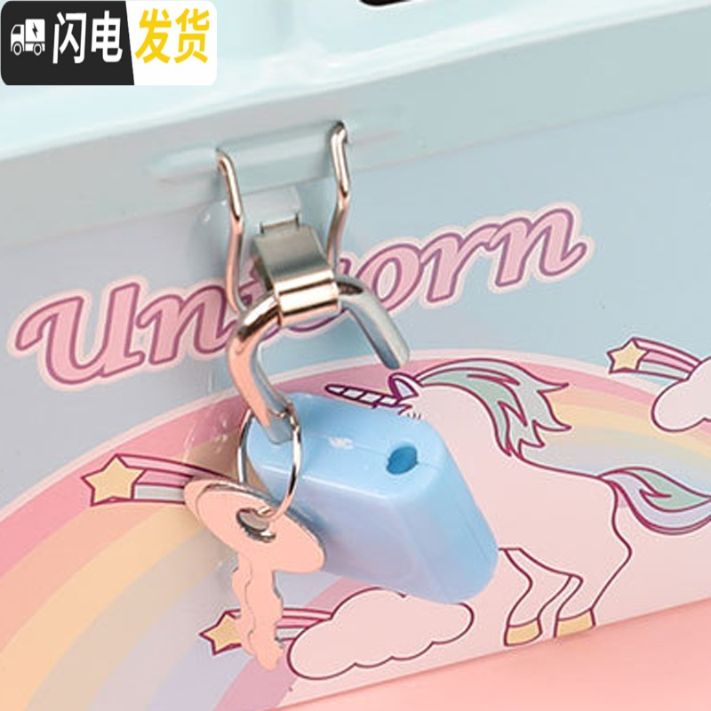 三维工匠儿童存钱罐女生卡通可爱宝宝防摔独角兽幼儿园小奖励储蓄罐女 蓝色独角兽高清大图