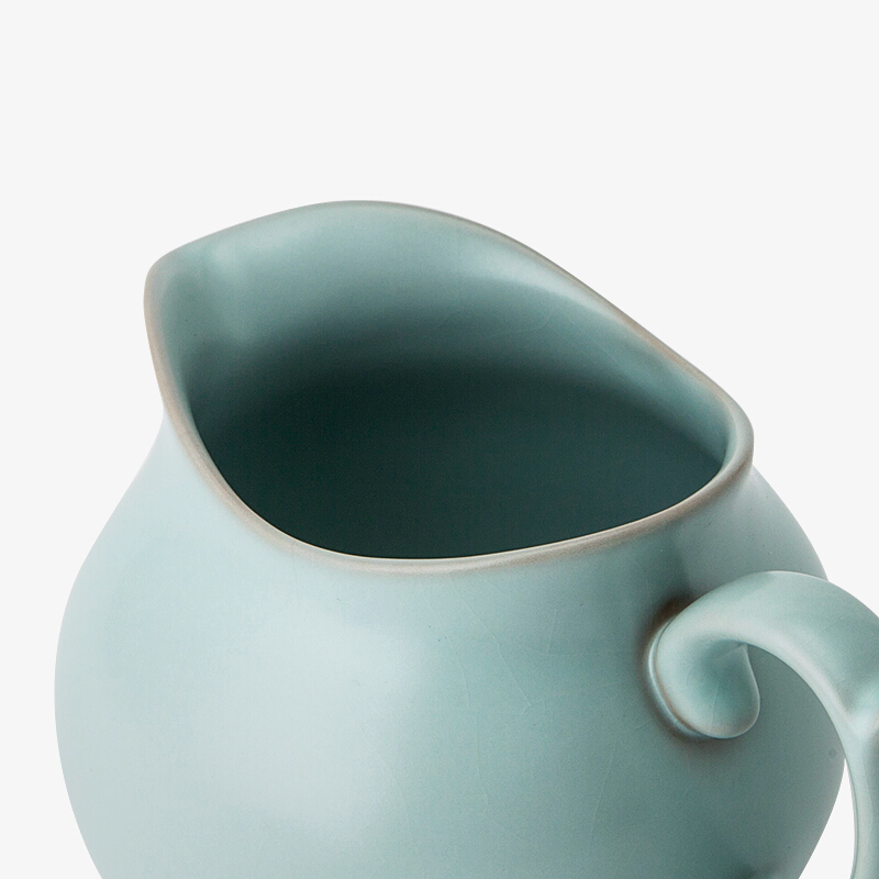 东道 汝窑 茶具配件 公道杯 有容茶海 经典造型 可养金线 天青色 色釉 陶瓷