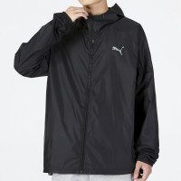 彪马（PUMA）男装 新款潮流运动衣服夹克健身宽松透气防风休闲连帽外套521684-01 ZP S 521684-01/黑色