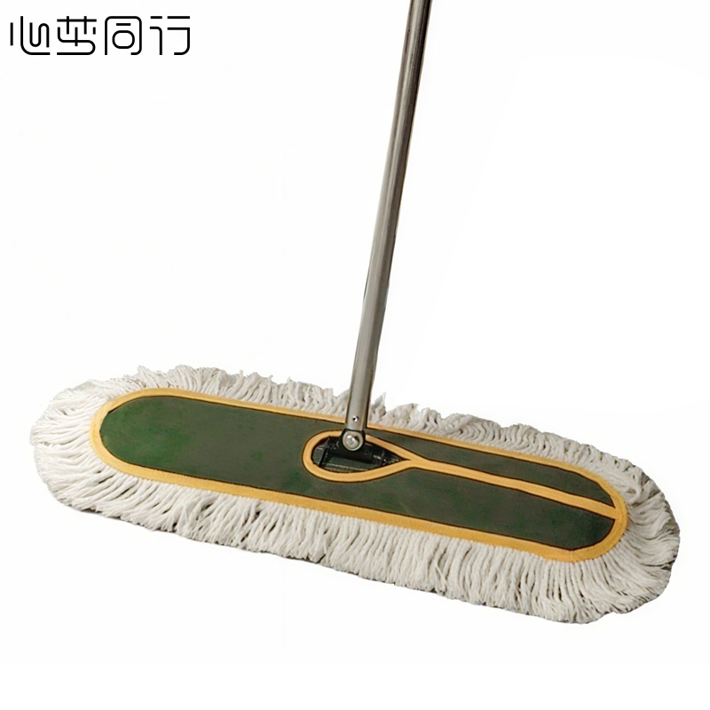 心梦同行平板拖把 大面积尘推 加粗加厚杆拖布 超宽墩布 保洁清洁工具 90cm布头 1605/个高清大图