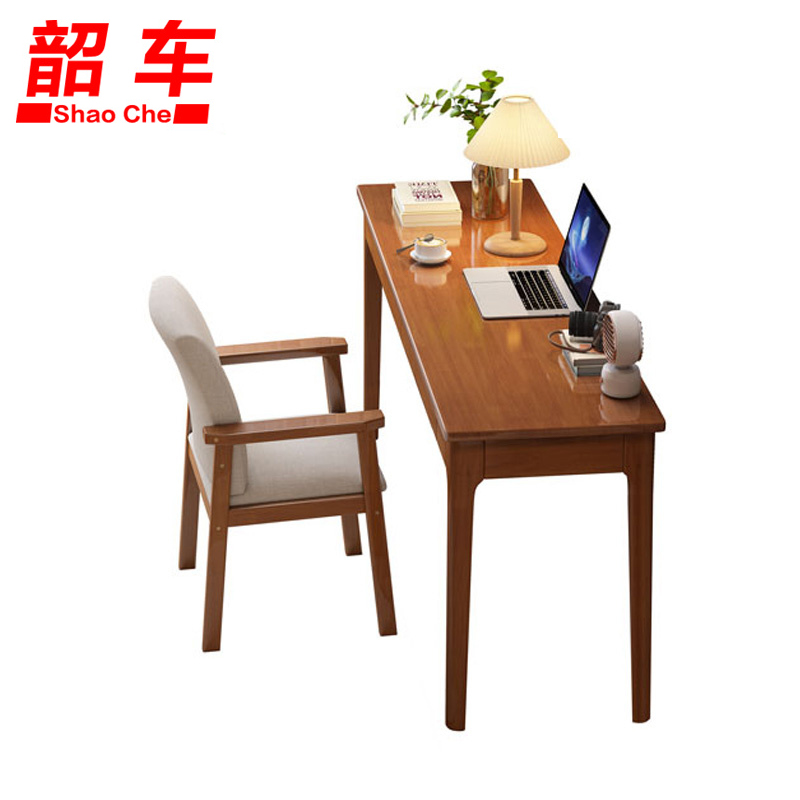 韶车办公桌书桌1.2m+普金椅套高清大图