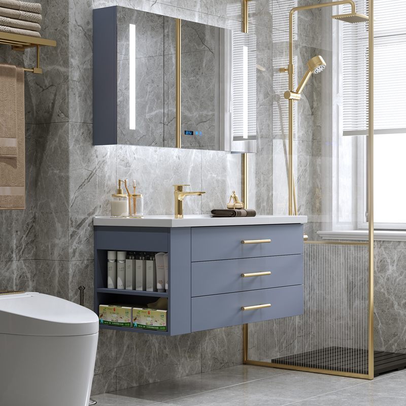 海澳德现代简约北欧轻奢浴室柜组合落地式洗脸洗手池洗漱台盆卫生间