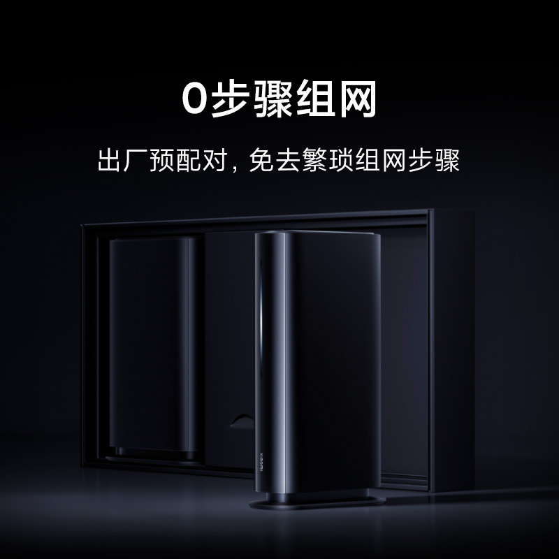 Xiaomi HomeWiFi 三频Mesh路由器(两台装)小米WiFi6千兆端口家用别墅级信号覆盖