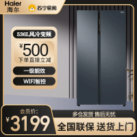 海尔(Haier) 对开门冰箱536L双开门家用 对开门大容量 一级变频无霜 BCD-536WGHSSEDC9U1