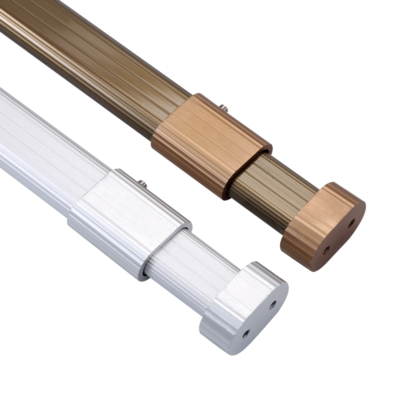 可调节伸缩杆不锈钢挂衣杆衣柜闪电客杆衣橱挂衣服加厚衣架杆晾衣杆铝