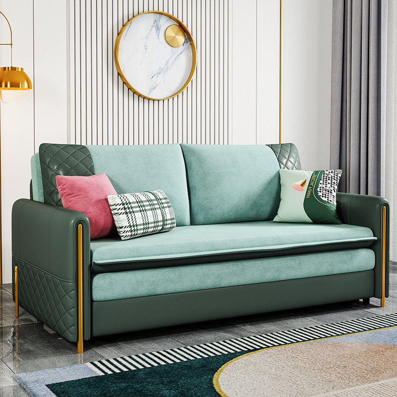 鑫环境 轻奢沙发床可折叠小户型双人单人1.4米客厅坐卧两用多功能伸缩床高清大图