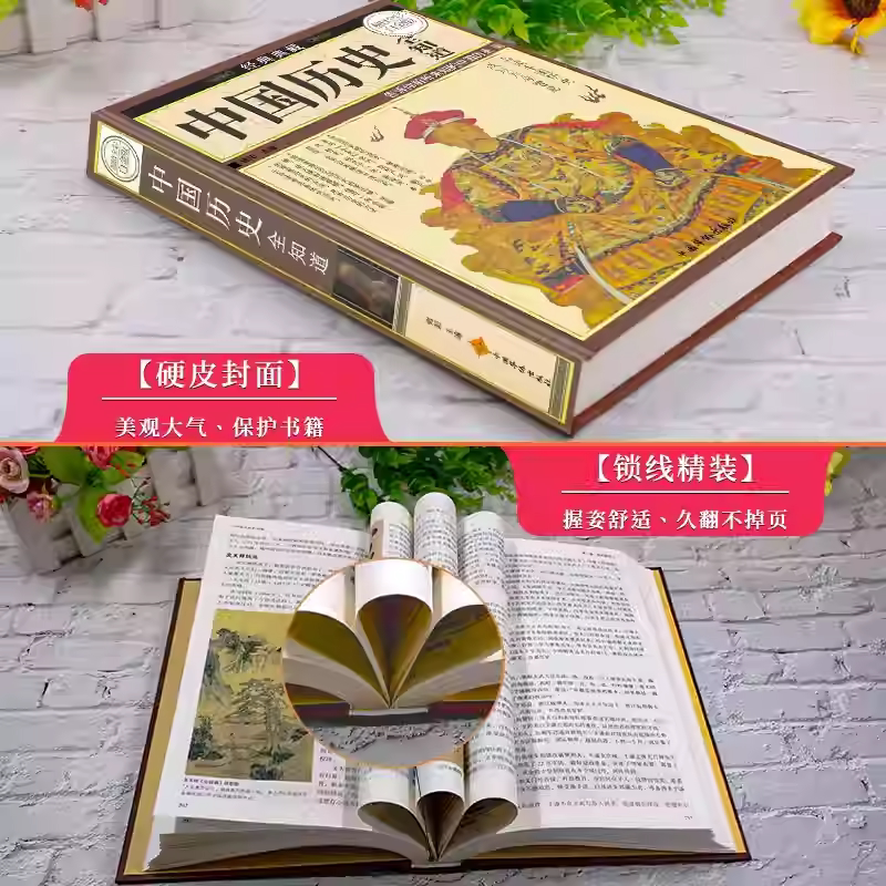 中国历史全知道 [正版]精装彩图版中国历史书籍中国历史全知道2000问白话文历史百科全书中华上下五千年通史简史资治通鉴史