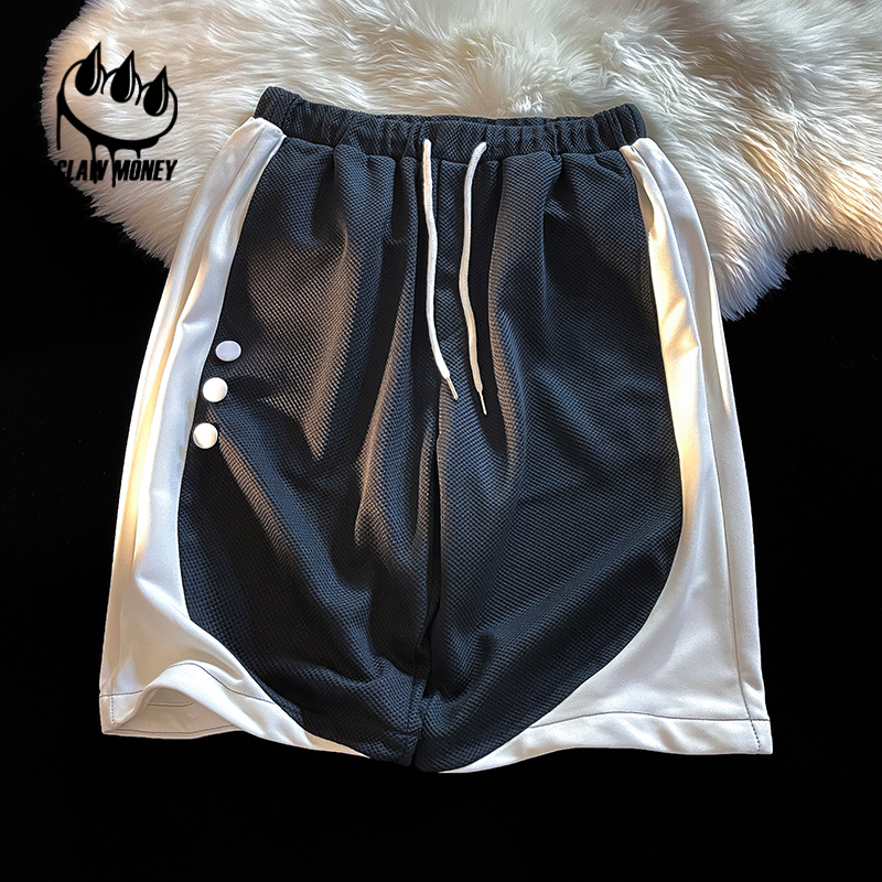 Claw money短裤男夏季透气薄款休闲跑步健身潮流运动宽松五分裤男