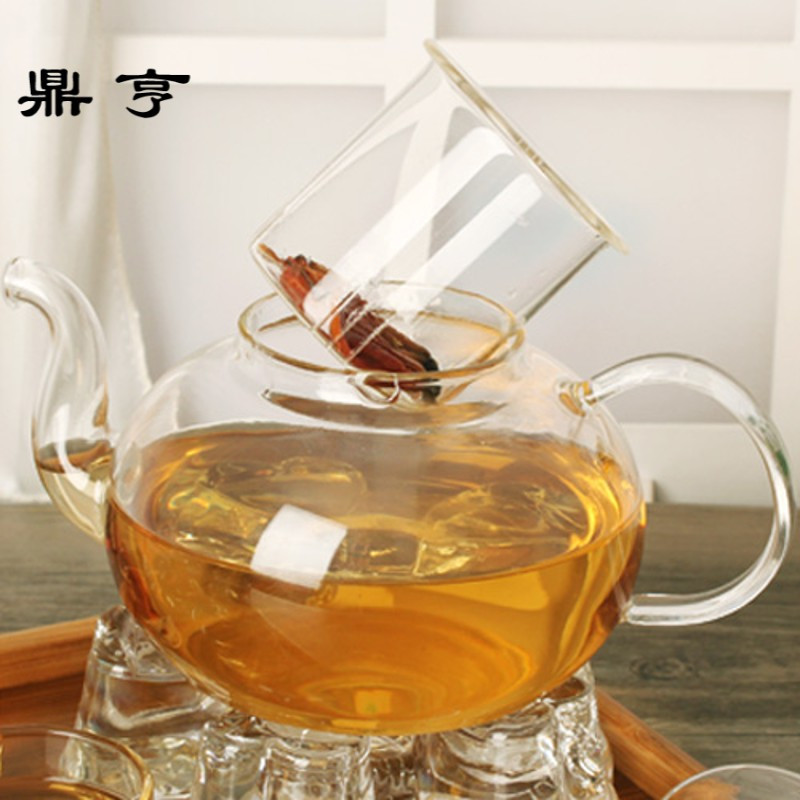 鼎亨耐高温水果茶壶花茶具套装可加热玻璃茶壶家用保温煮茶壶泡茶