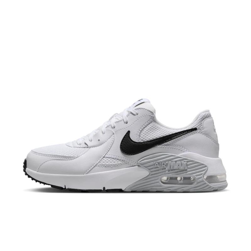 耐克(NIKE)女款跑步鞋现代设计白黑拼色真皮合成革运动鞋2024秋季
