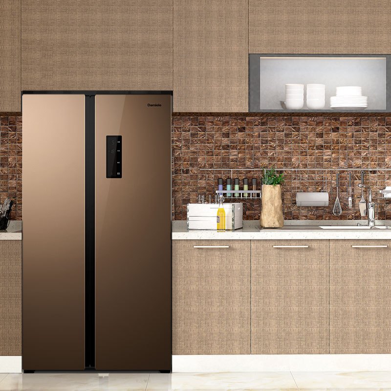 damiele达米尼bcd516wksd对开门冰箱变频双开门风冷无霜家用超薄智能