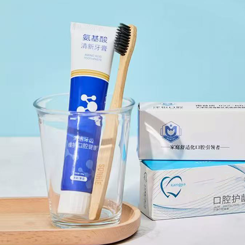 萌盈牙膏 清新口气保护牙龈维护口腔健康 氨基酸清新牙膏100g/支 清晰薄荷高清大图