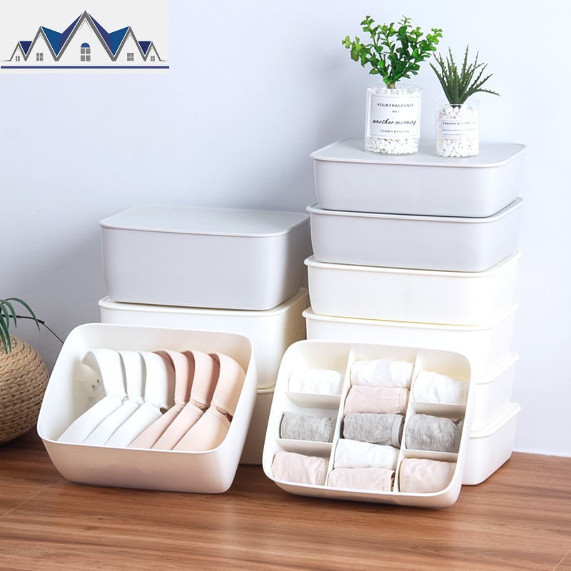 内衣收纳盒放袜子内裤抽屉式分格三合一衣柜整理箱装文胸家用神器_21_823高清大图