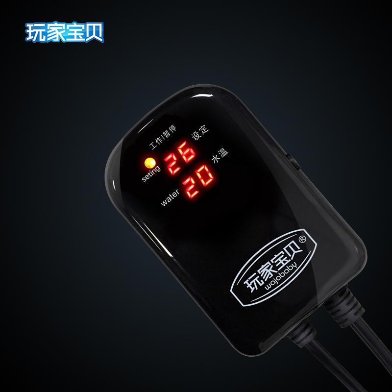 鱼缸加热棒LED数显加温棒水族箱石英防爆加热棒带温显自动恒温高清大图