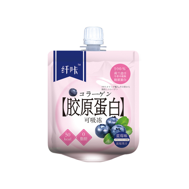 纤咔胶原蛋白果冻便携带代餐150g*6袋预防缓解皮肤长痘出油抗皱 营养素 盒装 国产