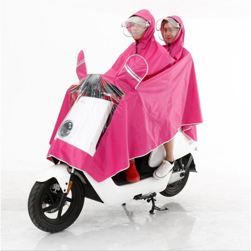 适用于小牛电动车N1s/M1/U1雨衣防水加大加厚双帽檐雨披