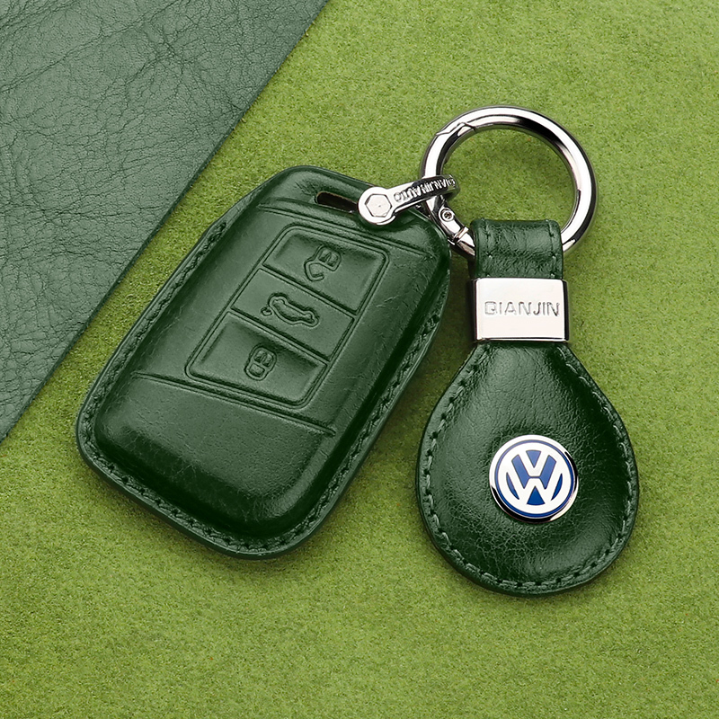 适用于迈腾钥匙包cc钥匙扣真皮钥匙套帕萨特大众蔚揽汽车钥匙保护套传
