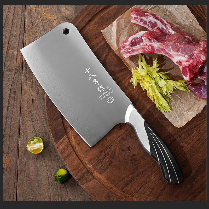 十八子作 刀具 斩骨专用加重不锈钢菜刀雀之屏斩骨刀S2601-A