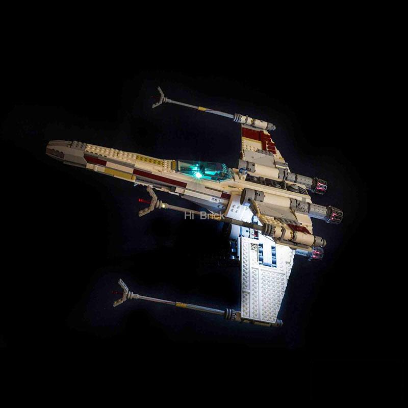 hibrick灯饰适用乐高10240红五星x翼战机星球大战积木led灯光请注意仅