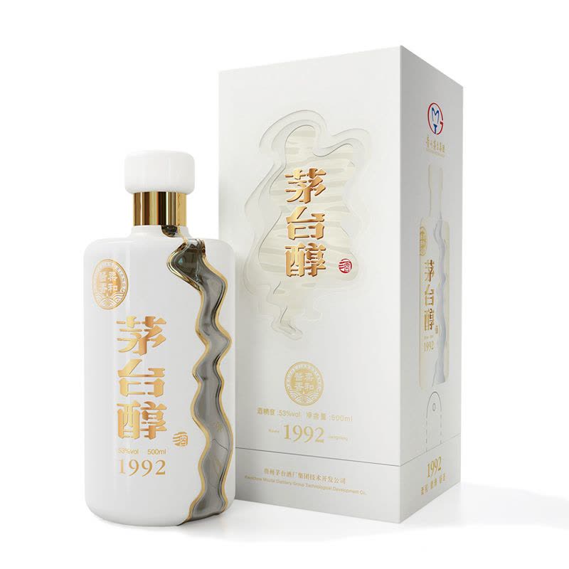 苏宁自营]茅台醇1992整箱装6瓶53度500mL柔和酱香型白酒贵州茅台酒厂