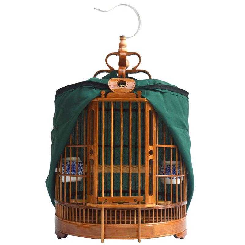 画眉鸟笼大号八哥鹩哥贵州改里手工老竹全套名家川笼广式专用鸟笼高清大图