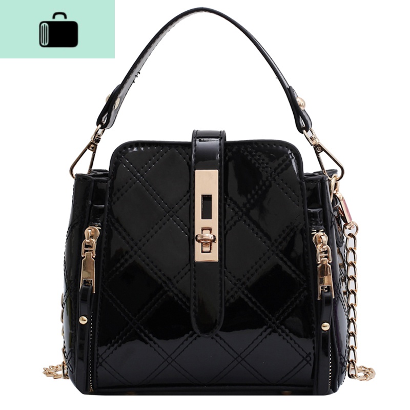 高级感洋气小包包女新款潮韩版百搭斜挎包链条漆皮时尚单肩包NEWLAKE高清大图