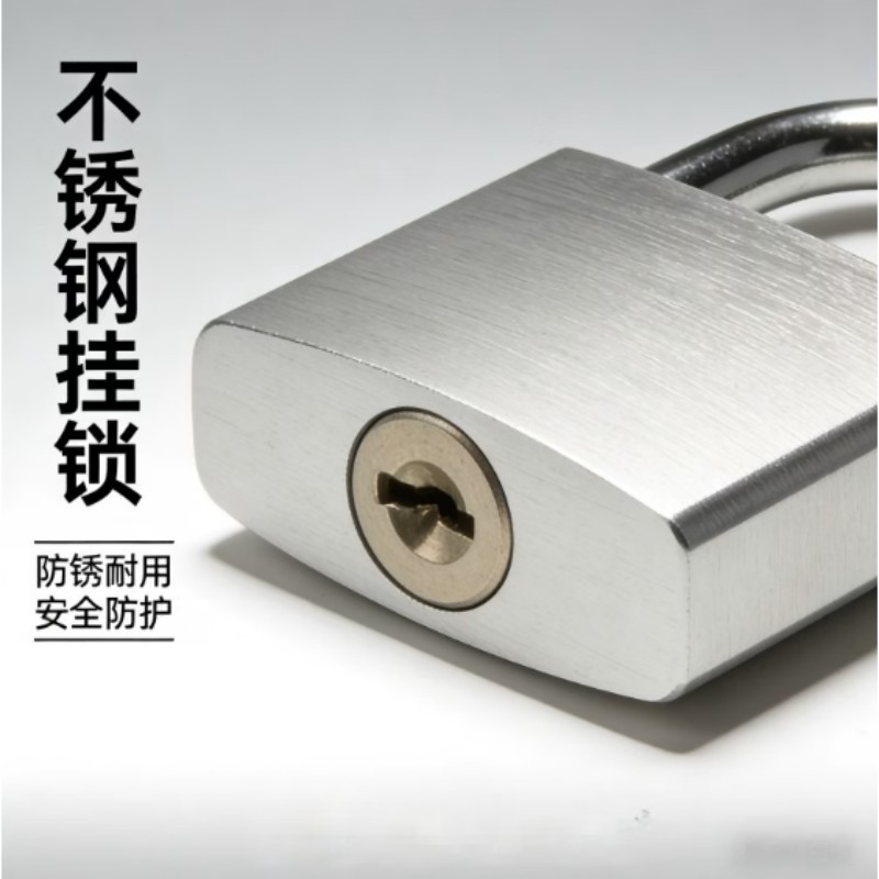 鼎鑫实业DX-52 30mm*20mm 不锈钢挂锁 (计价单位:个) 银色高清大图