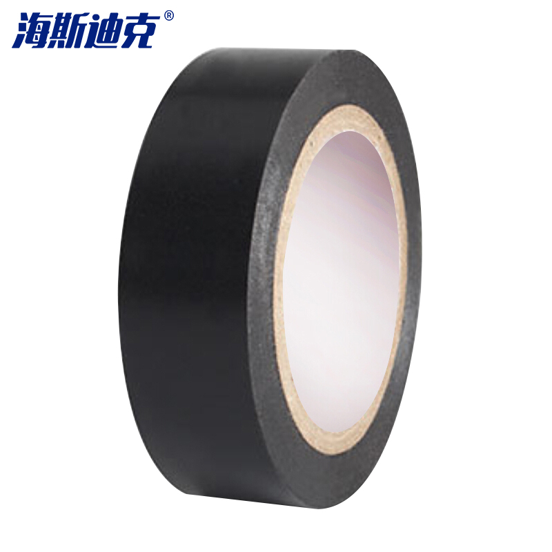 海斯迪克 HKFH09 电工胶带 汽修家装无铅阻燃 电气绝缘胶带 彩色PVC电工胶布 黑色/10卷