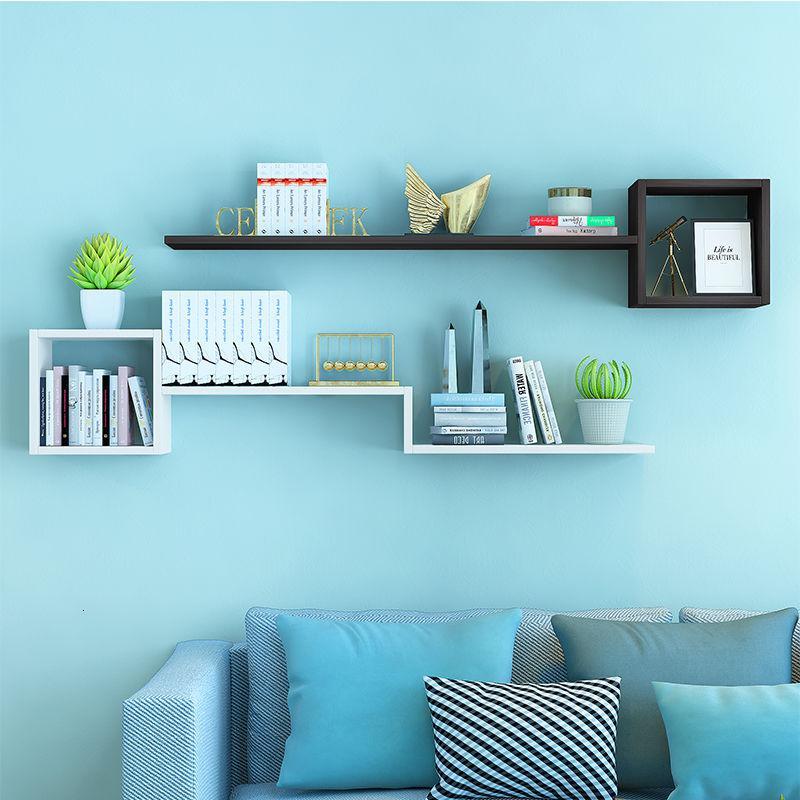 墙上置物架壁挂书架挂柜卧室ciaa墙书柜书架创意挂墙书架格子儿童书架