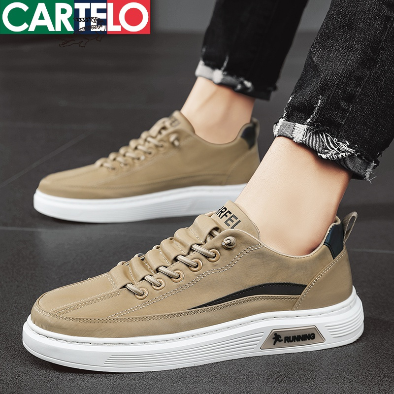 [线下专柜同款]卡帝乐鳄鱼(CARTELO)新款时尚透气冰丝布男士休闲鞋男鞋布鞋板鞋