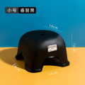 家时光塑料矮凳 黑色1个小号