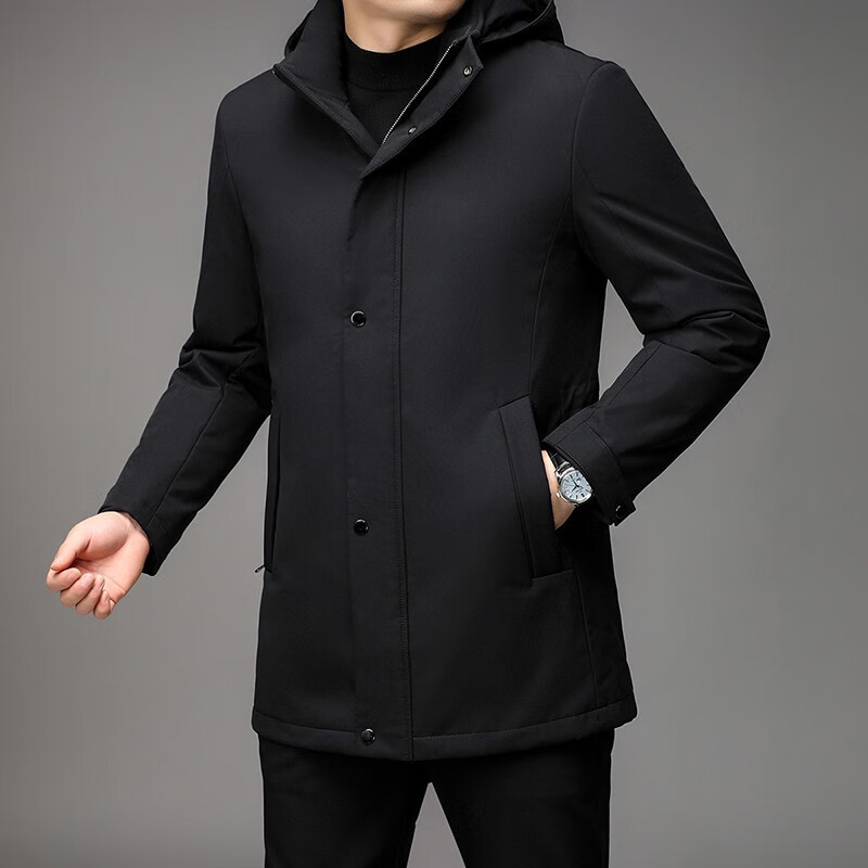 斯哲维世旗舰店轻奢品牌派克服男可卸夹棉兔毛皮拼接内胆皮草大衣冬季