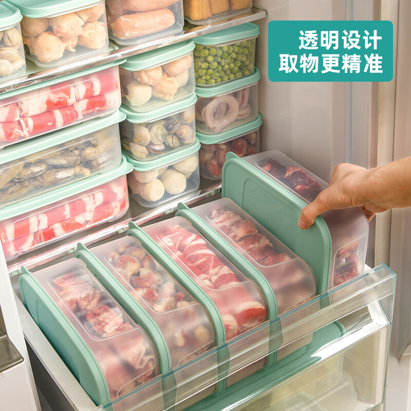 禧天龙抗菌保鲜盒大容量食品级冰箱收纳盒厨房蔬菜水果冷冻盒子1.8L高清大图
