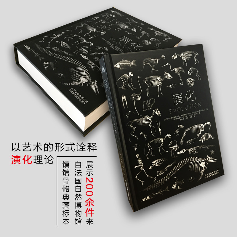 [正版] 演化 动物骨骼标本 摄影艺术画册 法国自然历史博物馆藏品 黑白摄影艺术 全球自然科学科普读物 生物演化史 儿高清大图