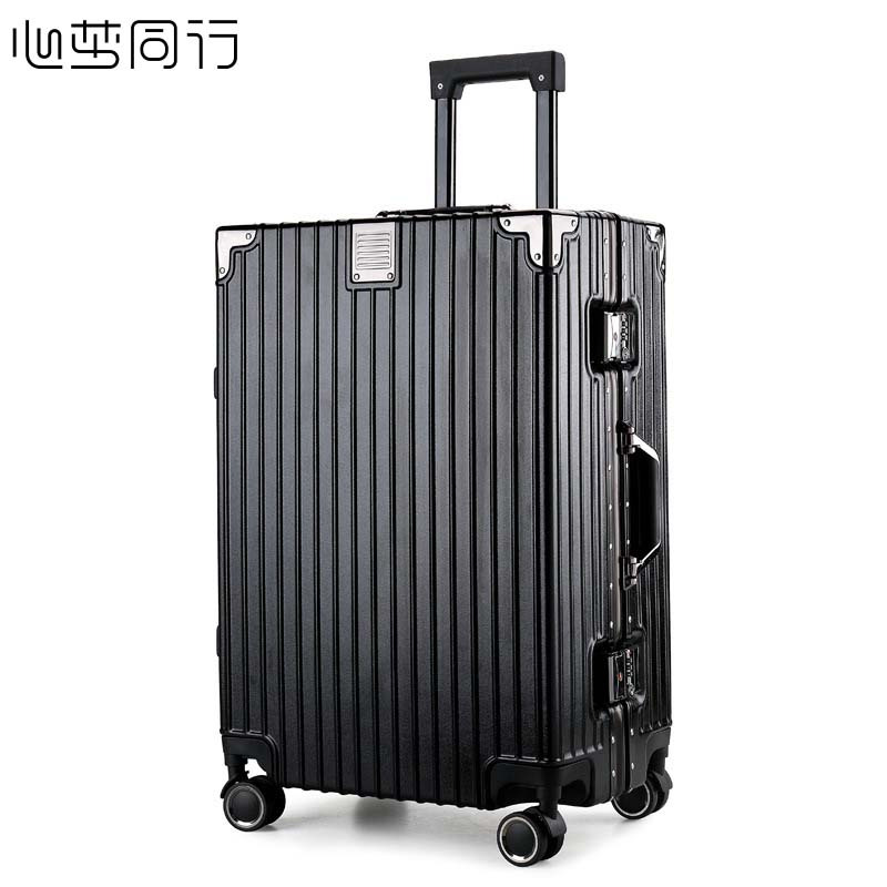 心梦同行大容量拉杆箱网红行李箱万向轮铝框箱抗摔密码箱旅行箱 0264/个高清大图