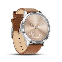 Garmin佳明vivomove HR光电心率监测智能时尚防水运动健身功能手表防水50m（经典版 古典褐 大号）